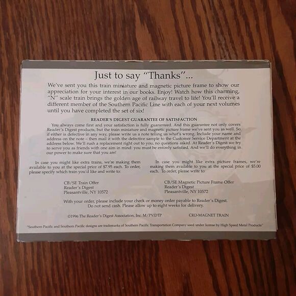 Reader's Digest Southern Pacific Model Train 6 Cars total New In Package - Picture 6 of 16